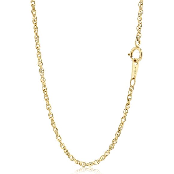 14K Gold Chain Necklace Dainty 1.8mm Thin Twisted Singapore Link Chain Necklace